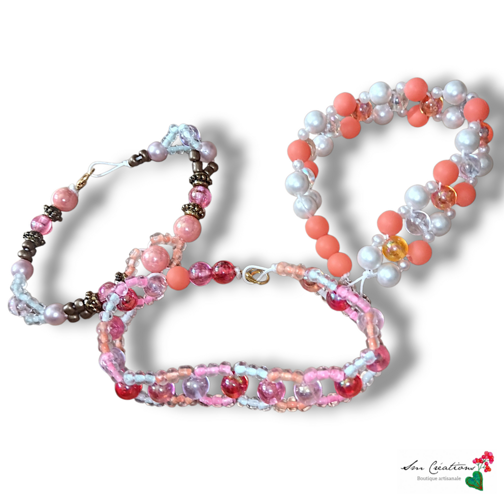 Bracelet Corail - Fabrication Artisanale Exemplaire unique