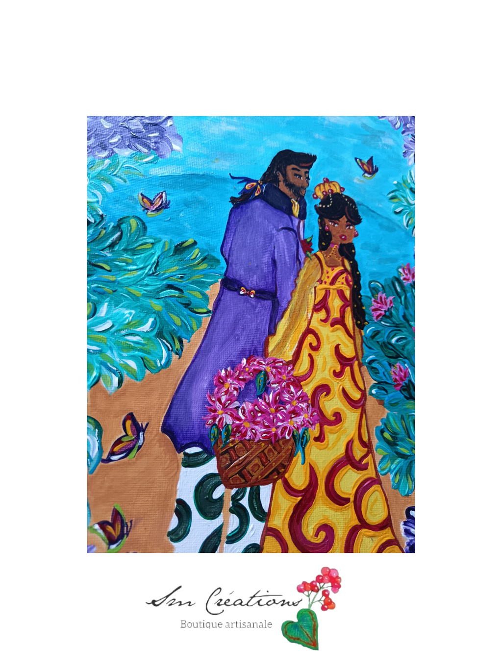Tableau d'ambiance Art Lover ''Baladi d'amour'' Exemplaire unique signé avec certificat d'authenticité/ Année 2026