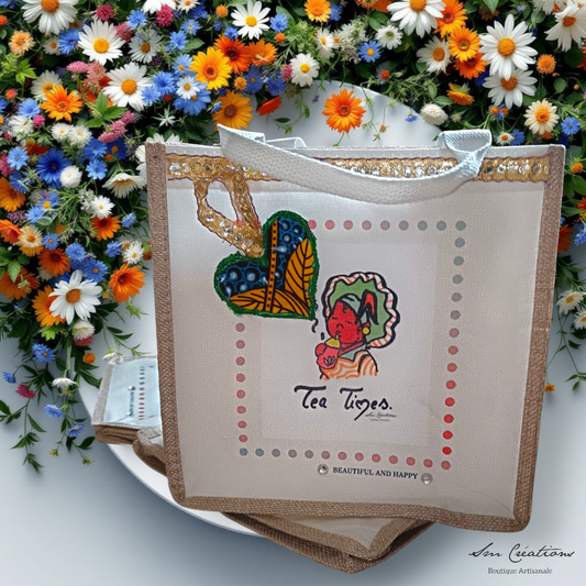 1 exemplaire - Sac artisanal ''Tea Times / Petite Mama'' Printemps-été 2025 sur Édition limitée* Anti-Gaspi 🌱