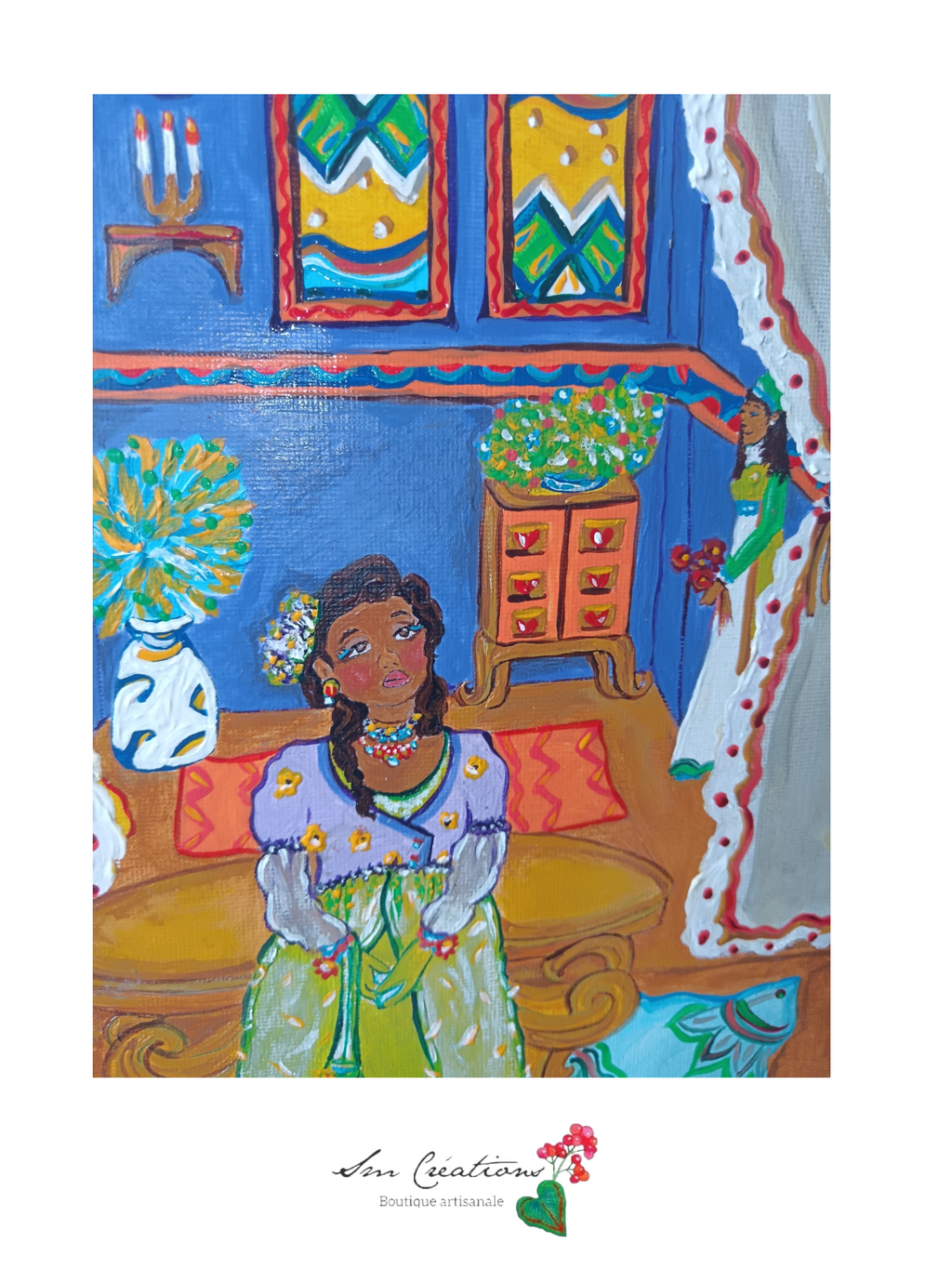 Tableau d'ambiance Art Lover ''Salle des lettres'' Exemplaire unique signé avec certificat d'authenticité/ Année 2026