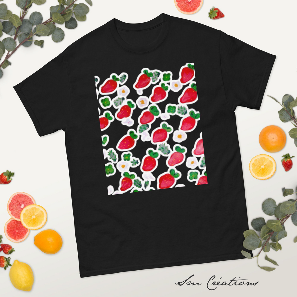 T-shirt classique unisexe Design "Douceur de Printemps" Collection Strawberry - Spring Summer 2025