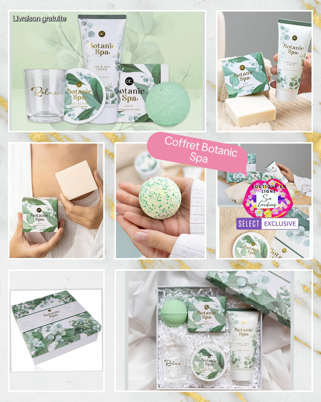 Cofffret Cadeau Beauté pour femme | 5 en 1 | ''Botanic Spa'' | Sélection SMC