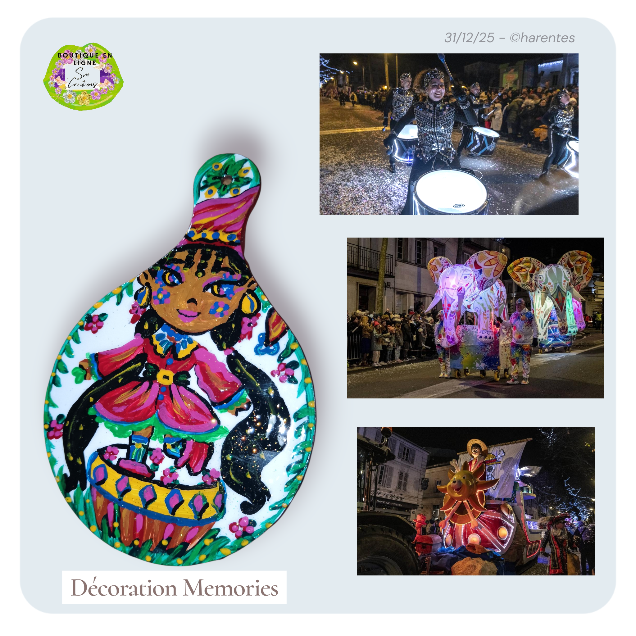 Peinture décoratif joviale ''Cavalcade Memories''| Signé Sm