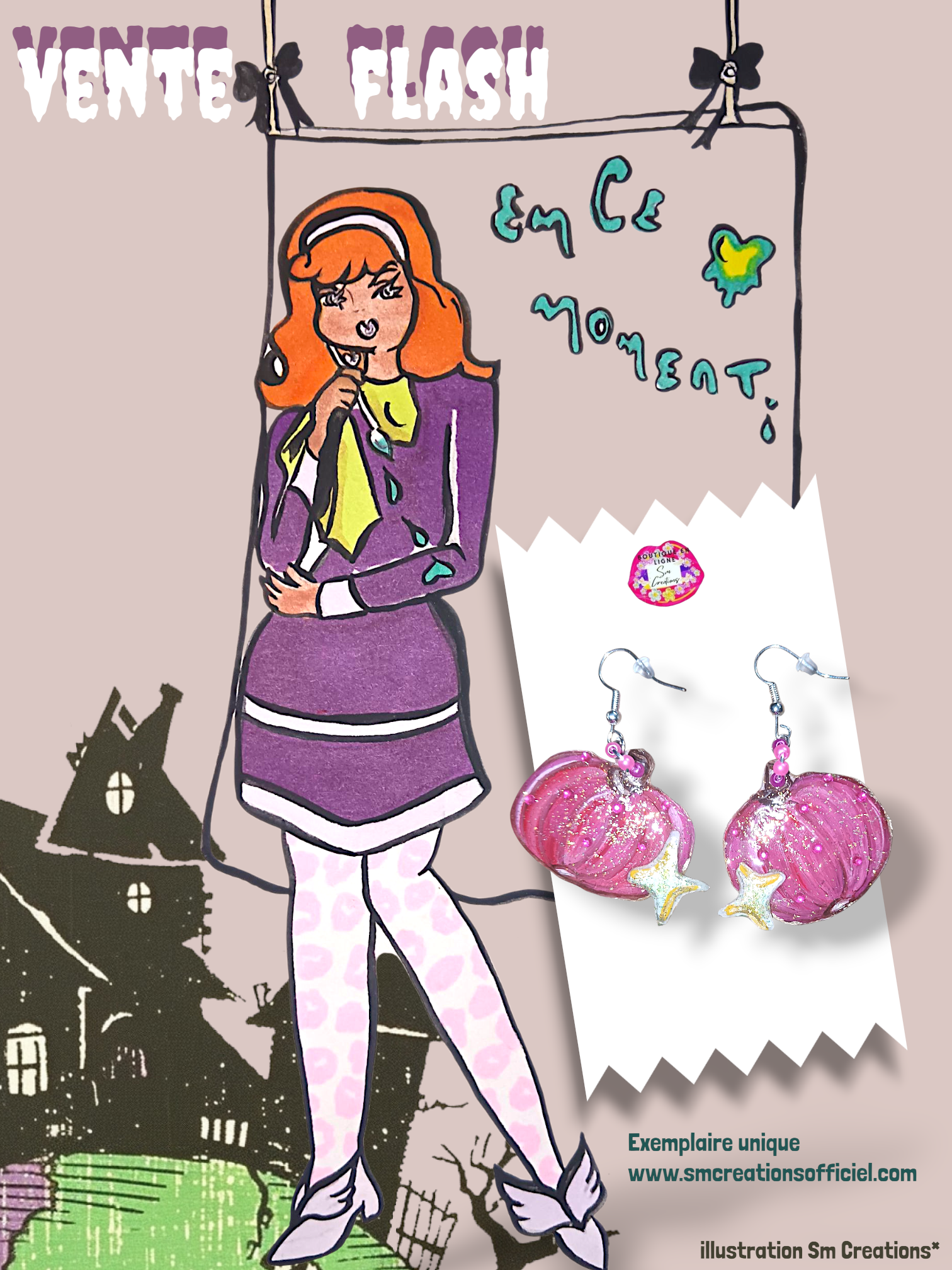 Boucle d'oreille artistique | Fin d'Octobre