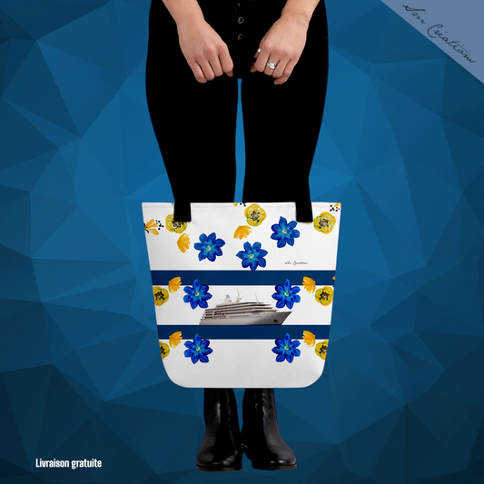 Tote Bag Motif Fleur d'été ''Navire'' Spring Summer 2025