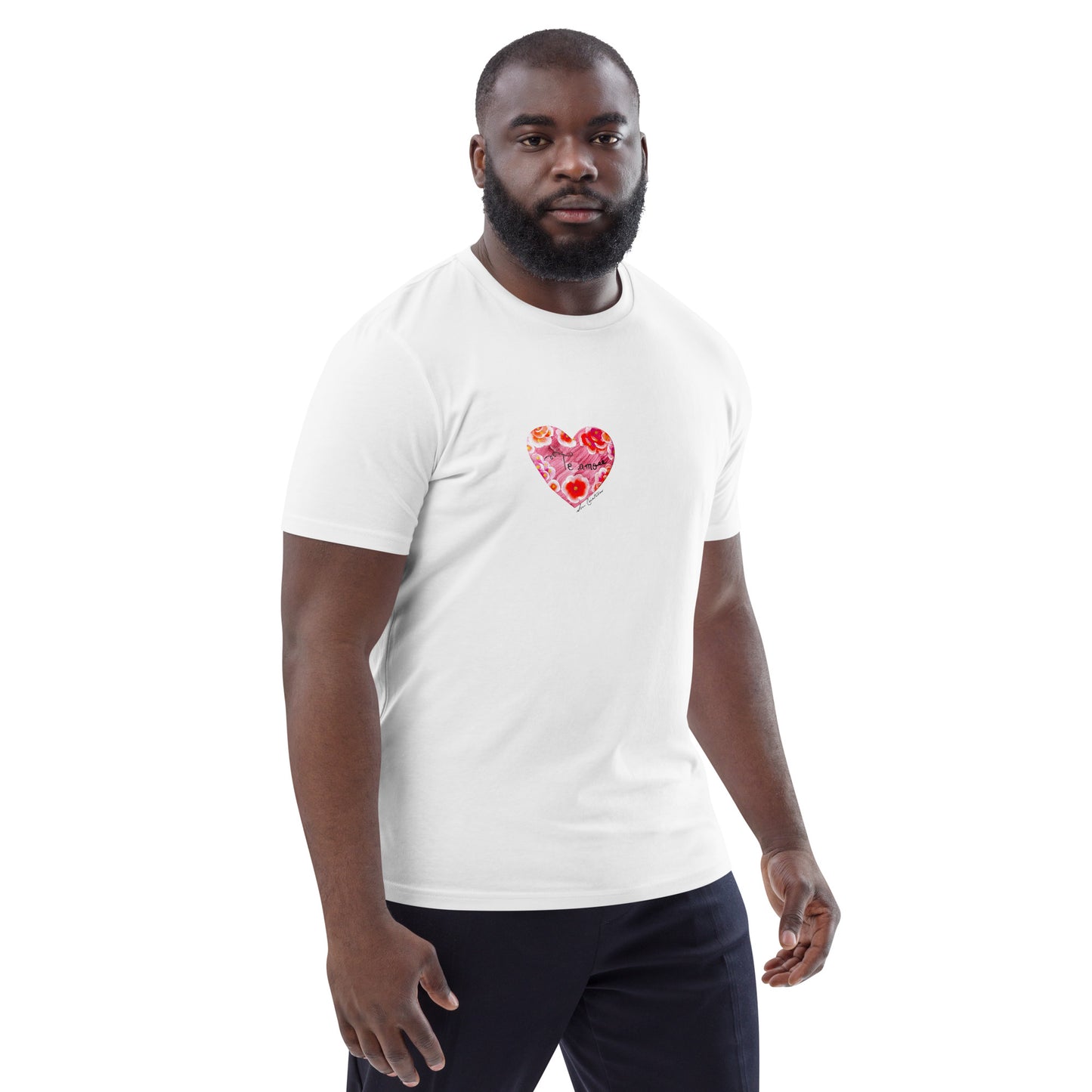 T-shirt unisexe en coton biologique "Te Amo" Design Spring Summer 2025