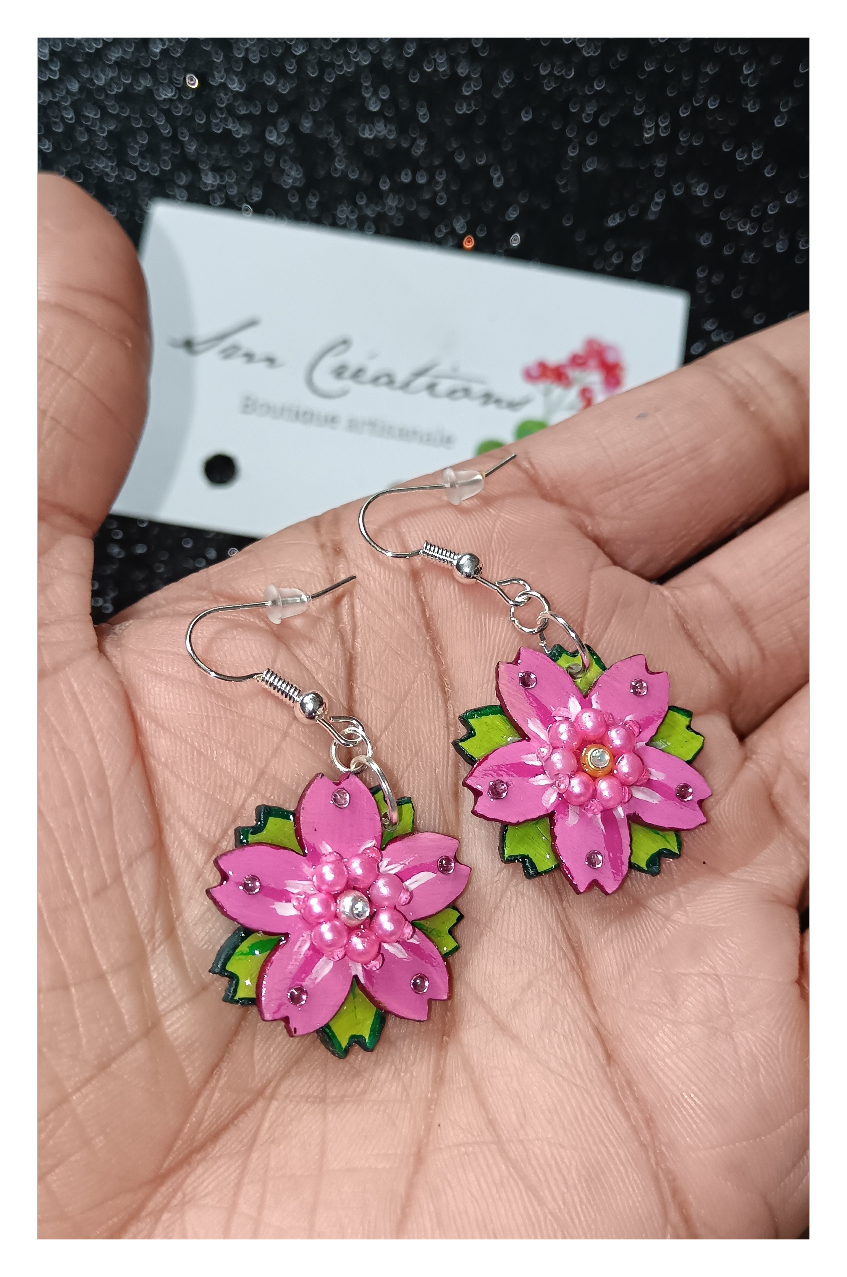 Boucle d'oreille Arte | ''Lotus de saison '' 95% Naturel