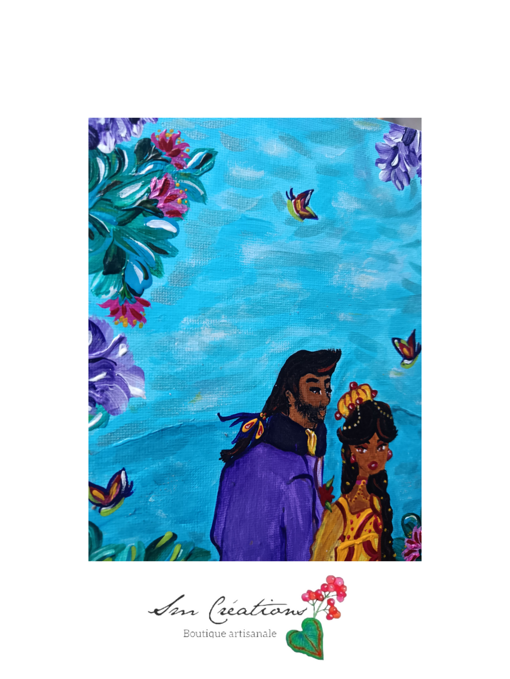 Tableau d'ambiance Art Lover ''Baladi d'amour'' Exemplaire unique signé avec certificat d'authenticité/ Année 2026