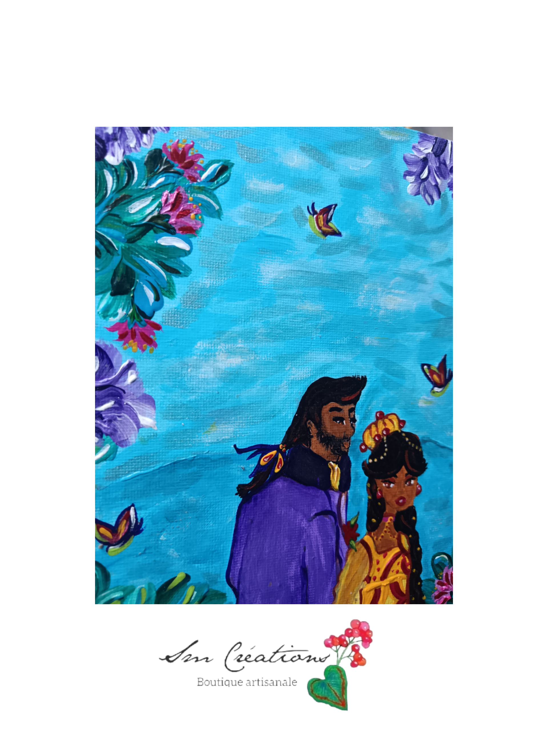 Tableau d'ambiance Art Lover ''Baladi d'amour'' Exemplaire unique signé avec certificat d'authenticité/ Année 2026