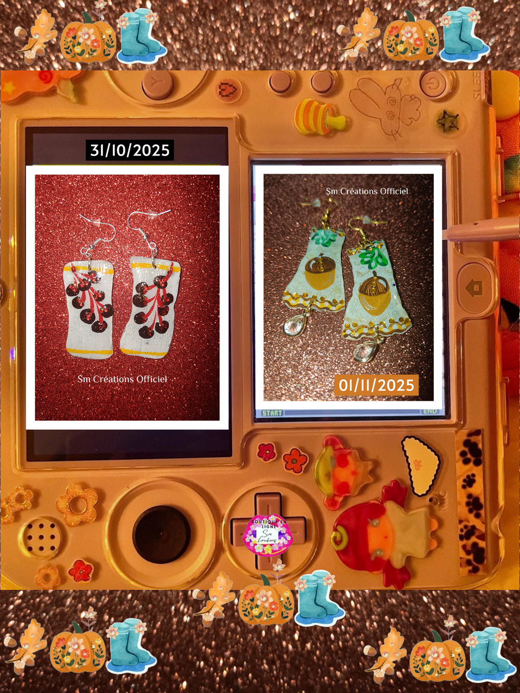 Boucle d'oreille artistique | 95% Naturel Fais Main