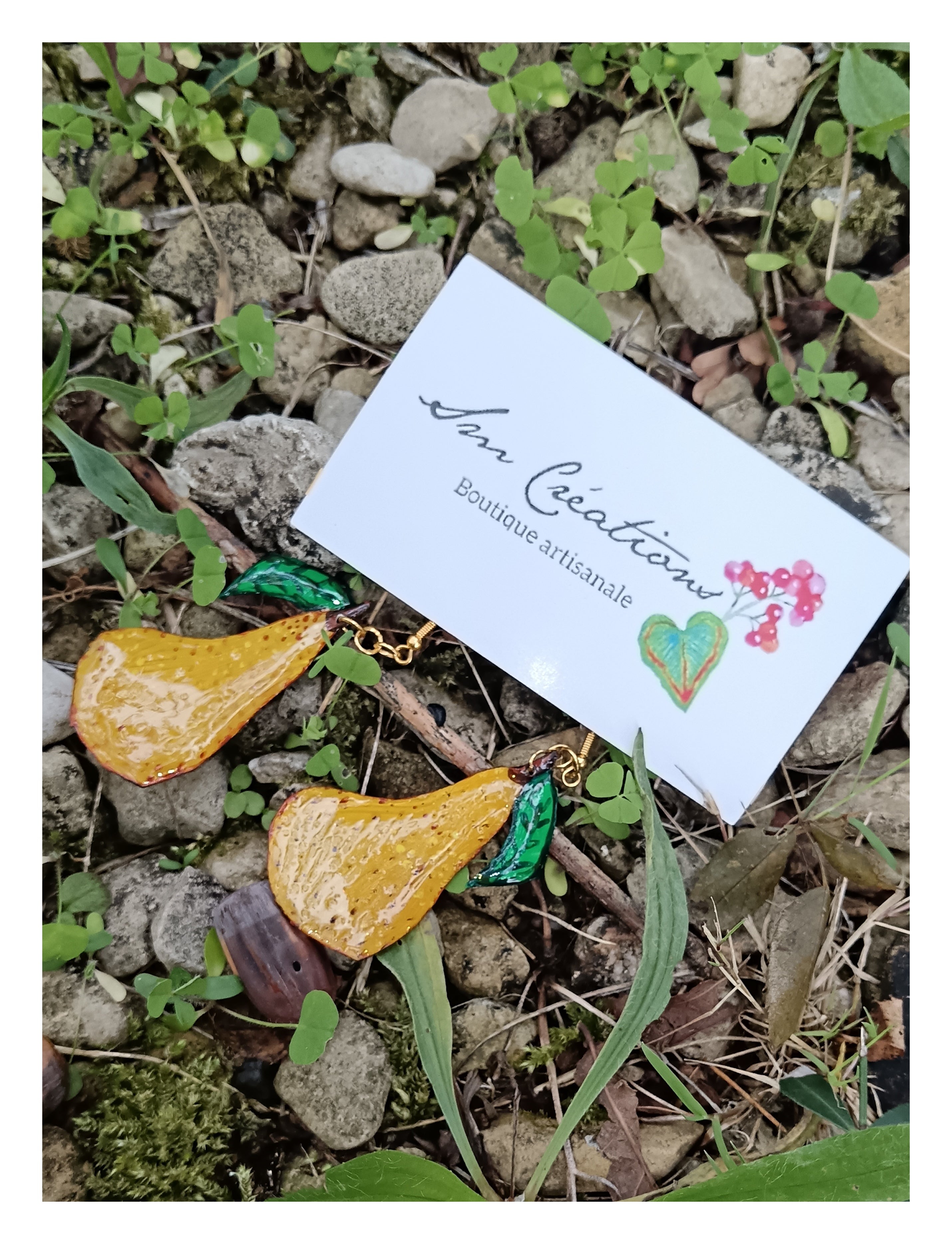 Boucle d'oreille Arte| 95% Natural | Artisanale ''Hélène''