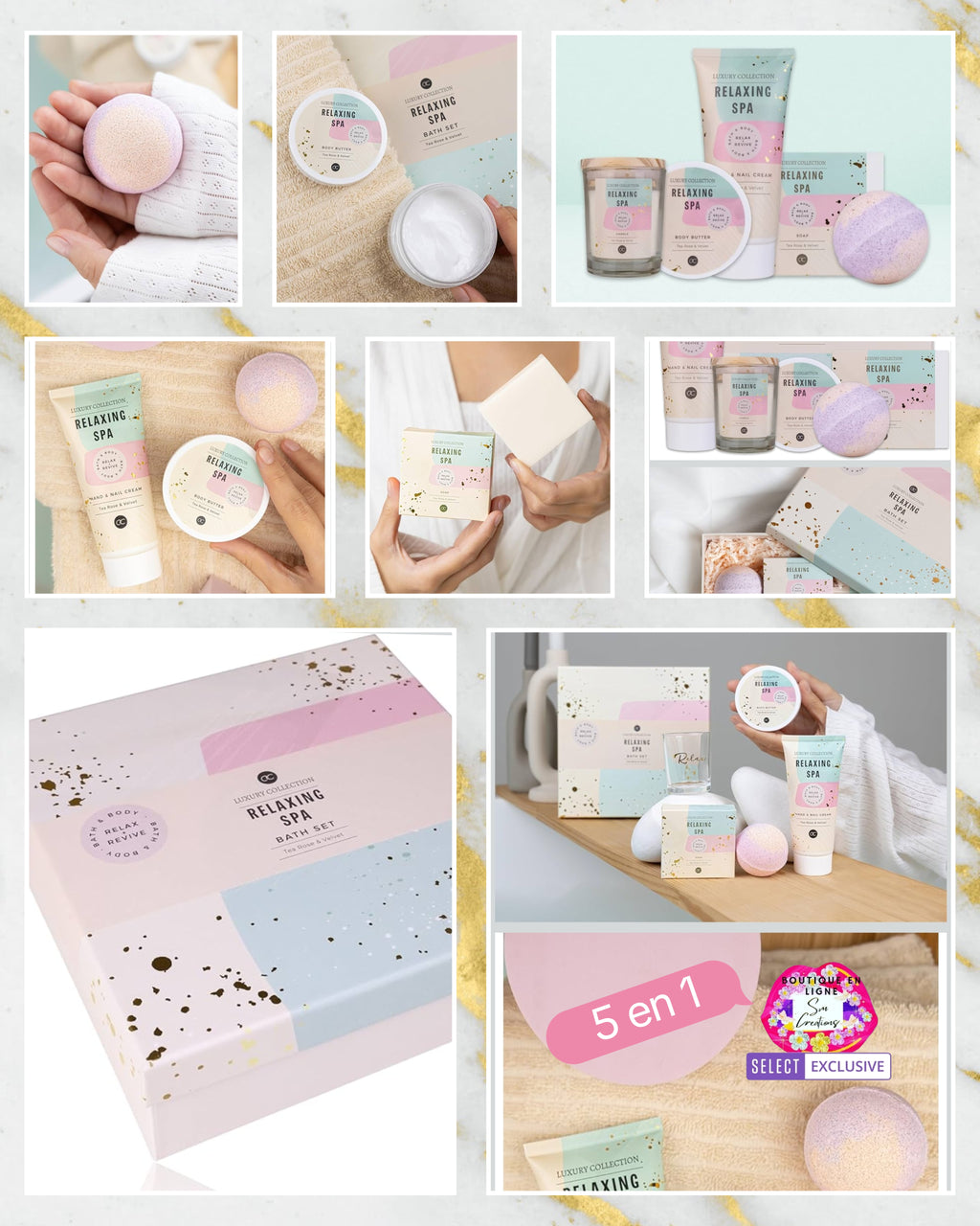 Cofffret Cadeau Beauté pour femme | 4 en 1 | ''Relaxing Spa'' | Sélection SMC