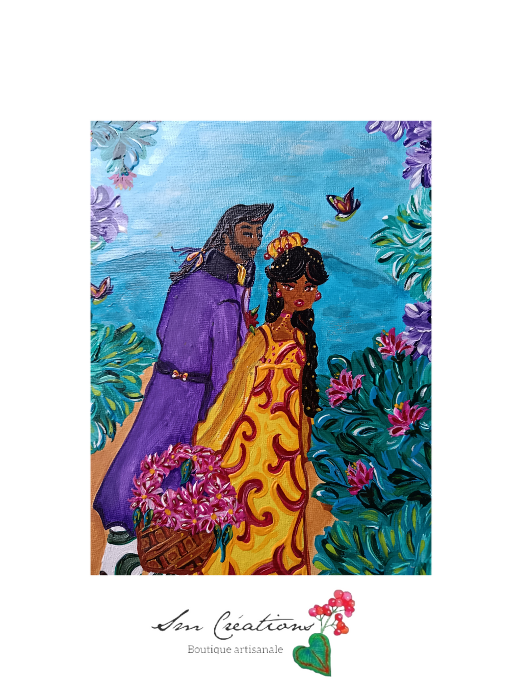 Tableau d'ambiance Art Lover ''Baladi d'amour'' Exemplaire unique signé avec certificat d'authenticité/ Année 2026