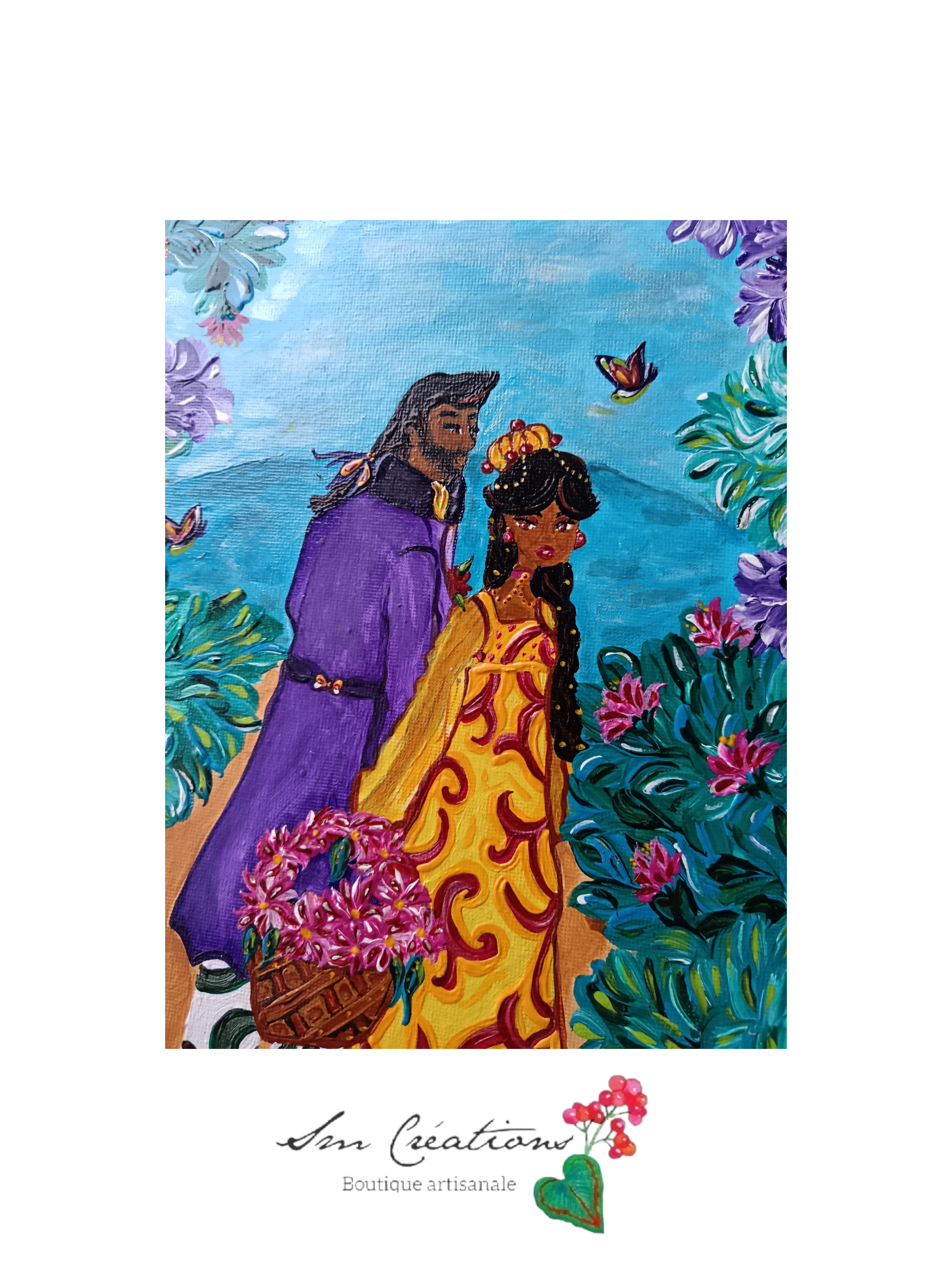 Tableau d'ambiance Art Lover ''Baladi d'amour'' Exemplaire unique signé avec certificat d'authenticité/ Année 2026