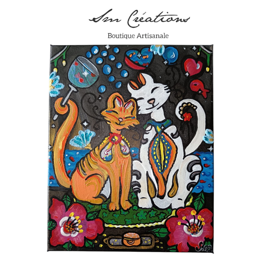 "Flashback" Peinture acrylique/ texturée sur fleurs - Exemplaire unique - Signé avec certificat