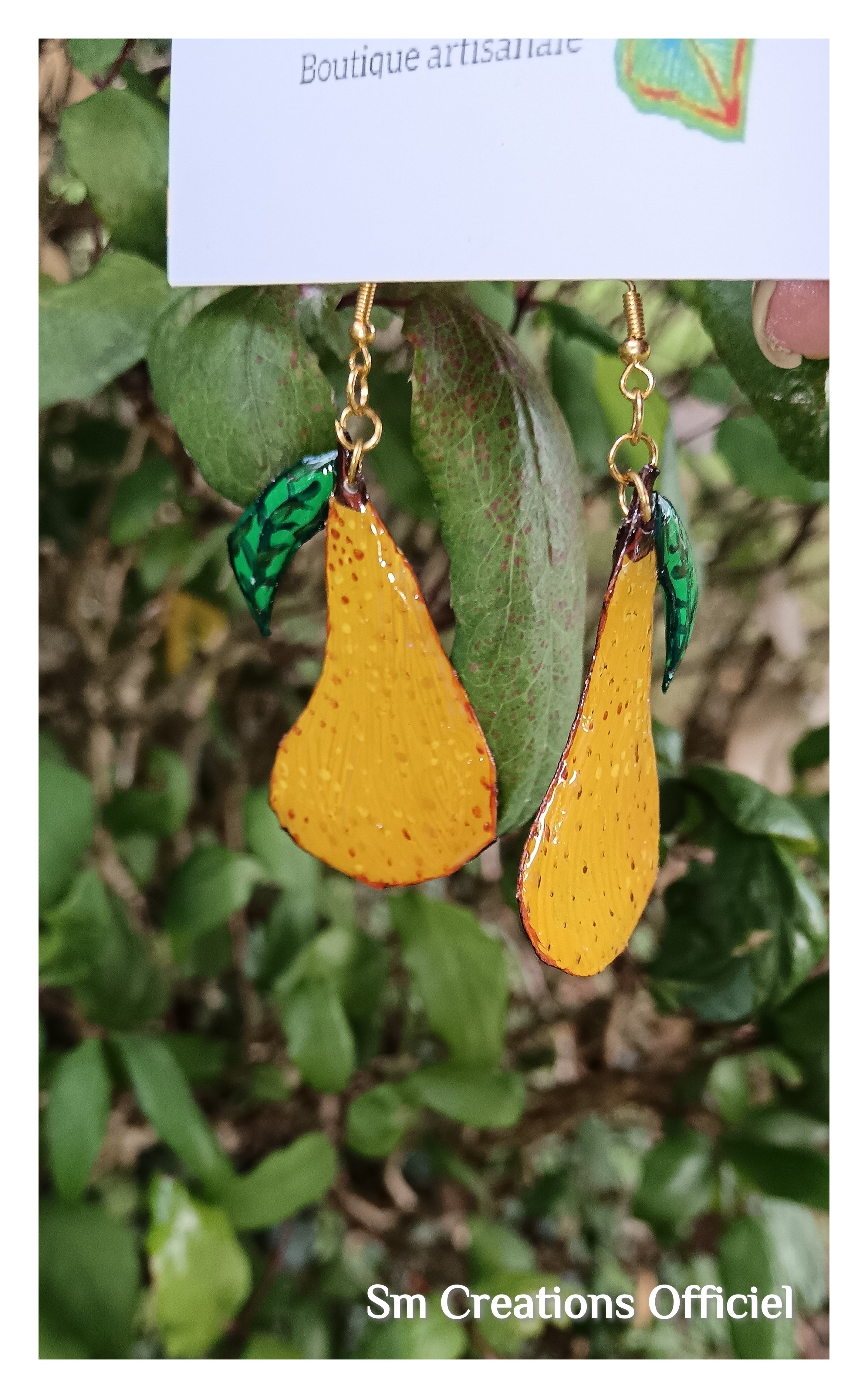 Boucle d'oreille Arte| 95% Natural | Artisanale ''Hélène''