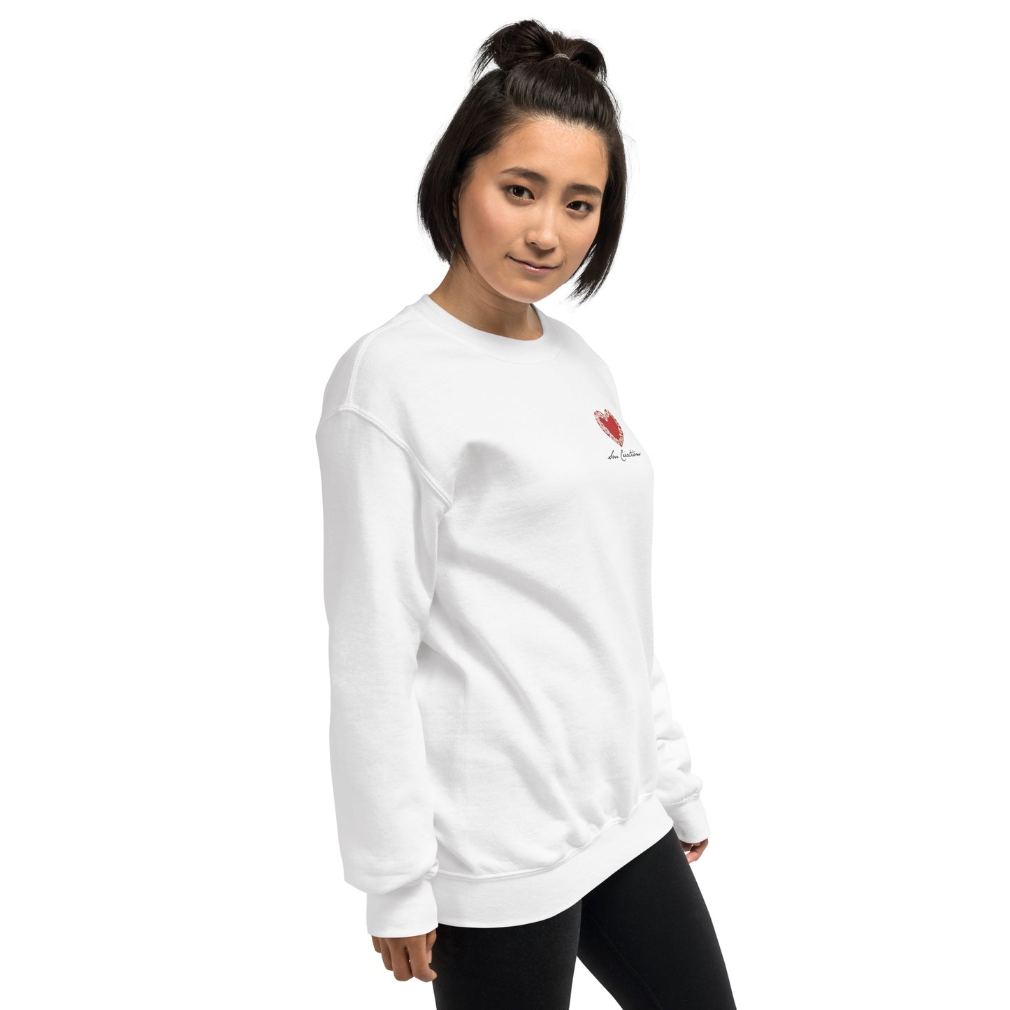 Sweat Unisexe à Col Rond ''Coeur Marguerite " type Classical / Spring Summer 2025