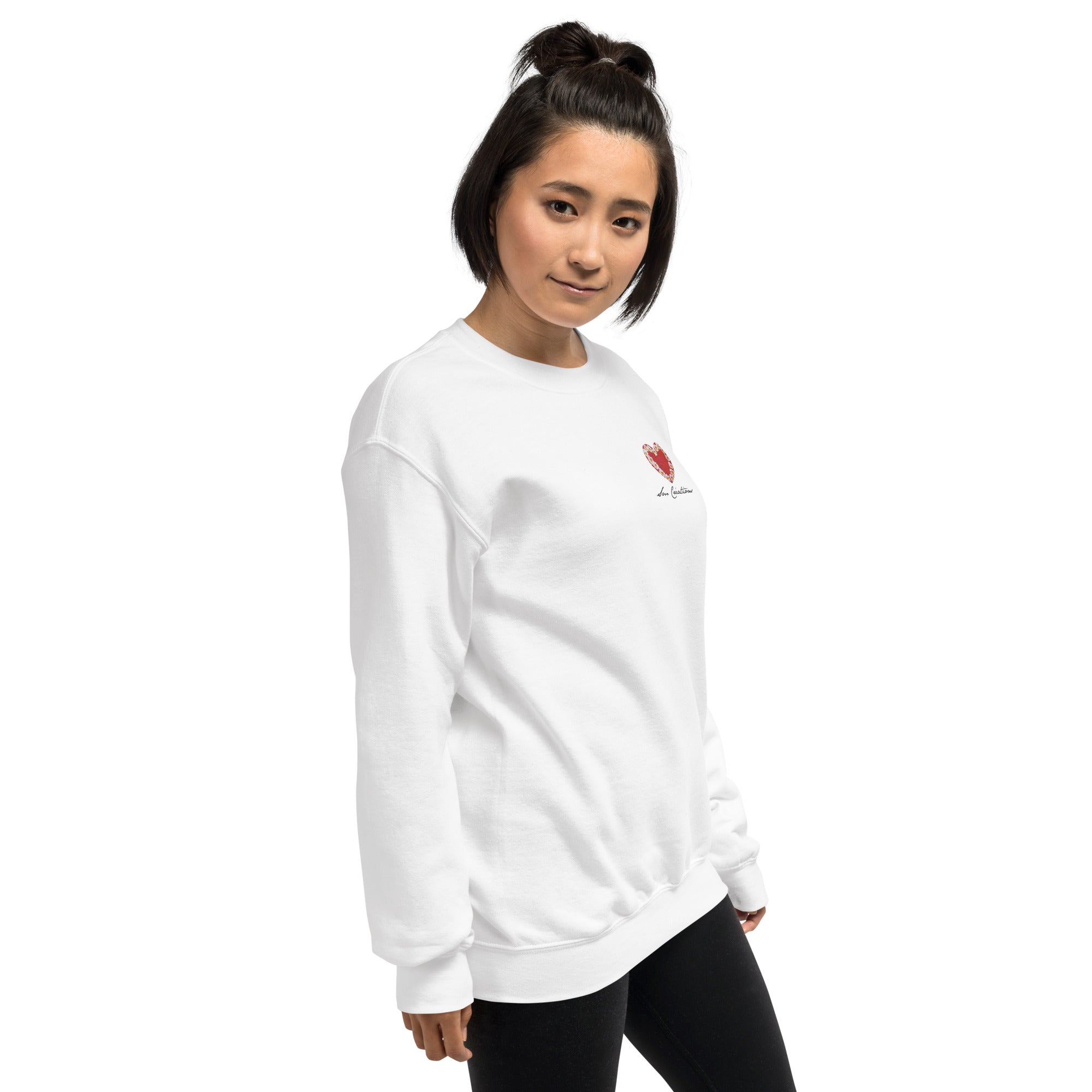 Sweat Unisexe à Col Rond ''Coeur Marguerite " type Classical / Spring Summer 2025