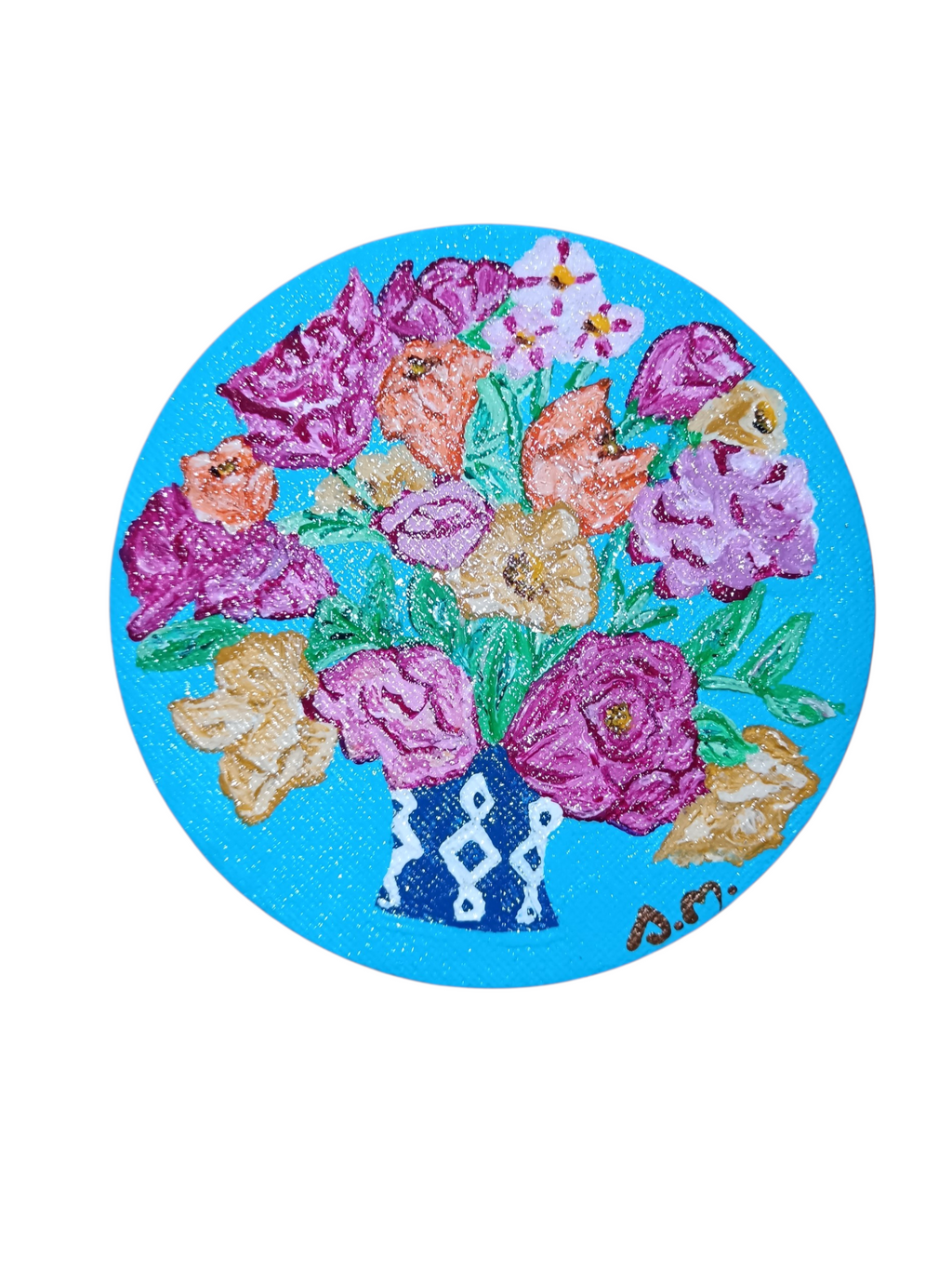 Magnetic slim Art''Bouquet de fleurs'' Handmade with ❤️