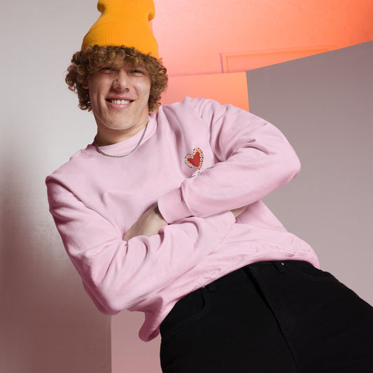 Sweat Unisexe à Col Rond ''Coeur Marguerite " type Golden Rose/ Spring Summer 2025