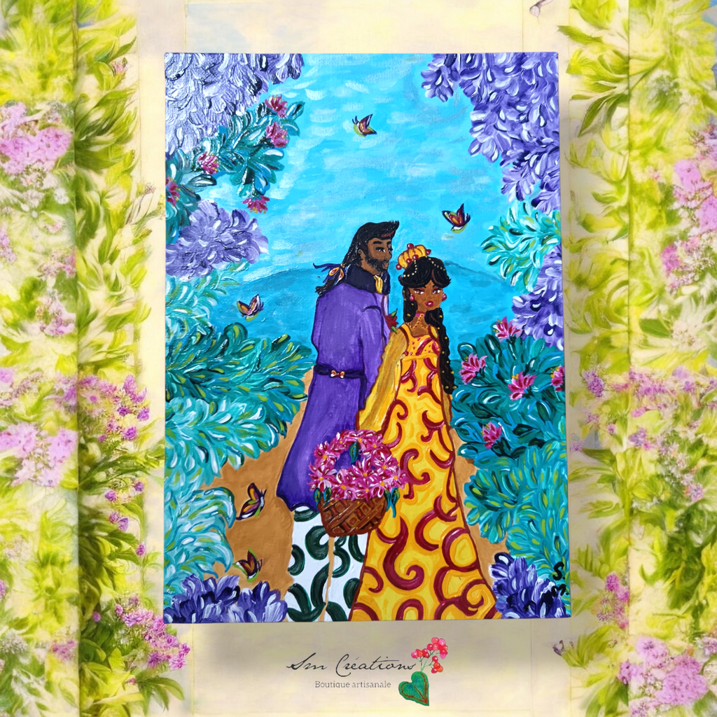Tableau d'ambiance Art Lover ''Baladi d'amour'' Exemplaire unique signé avec certificat d'authenticité/ Année 2026