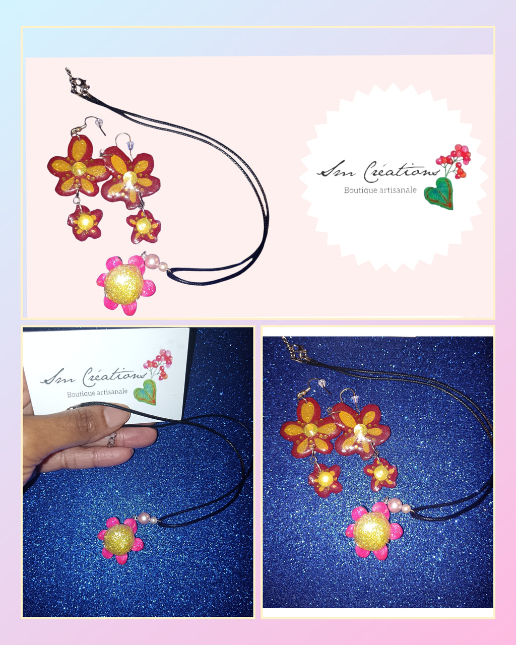 Collier Handmade ''Simple Glitter''