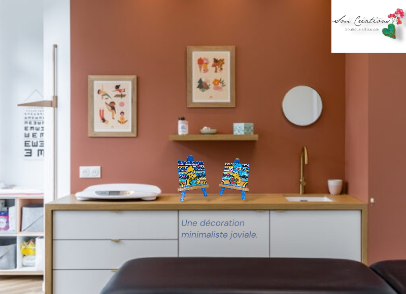 (Lot de 2) Peinture décoratif joviale ''Duo Simpson''| Signé Sm