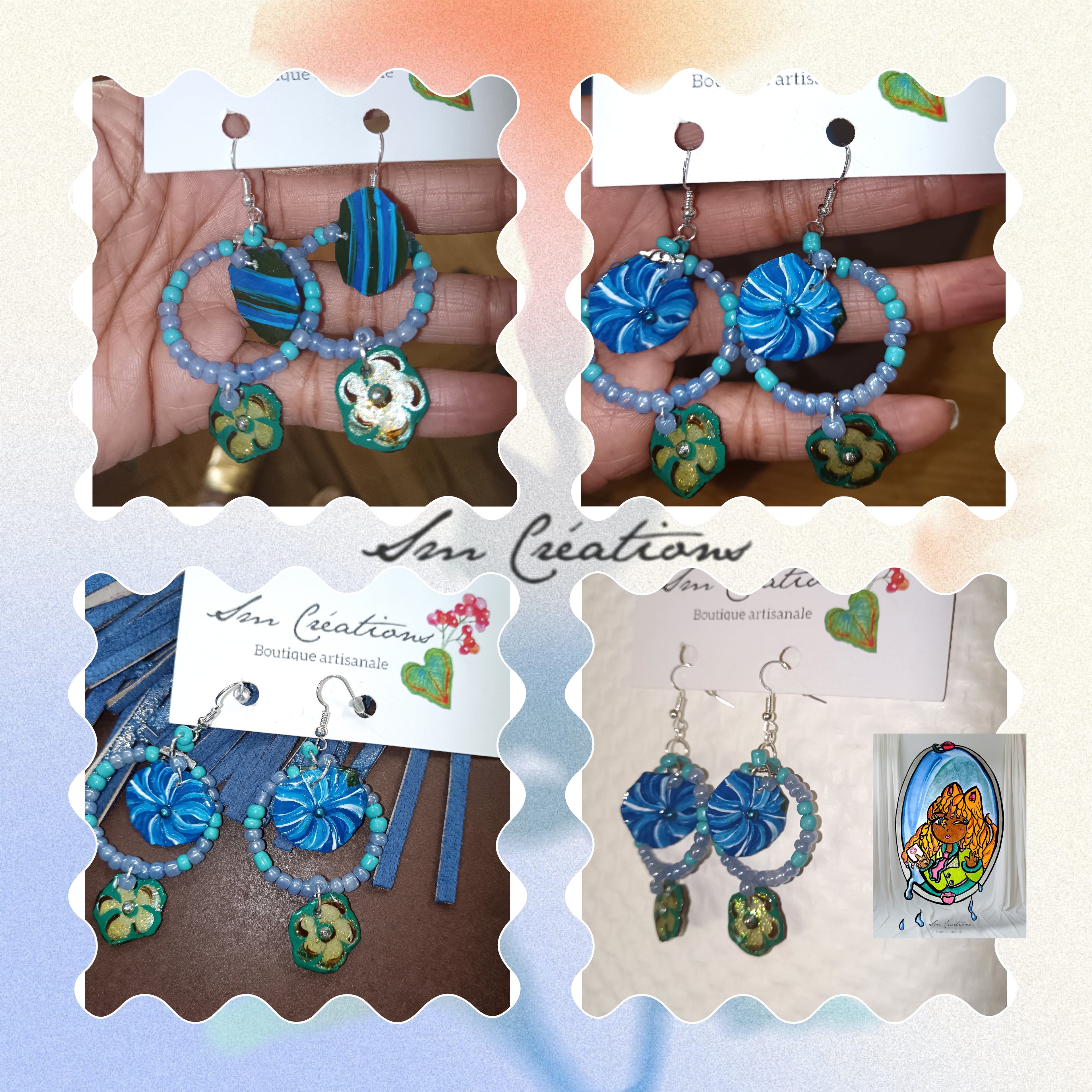 Boucle d'oreille Arte| 95% naturel | Handmade with 💖