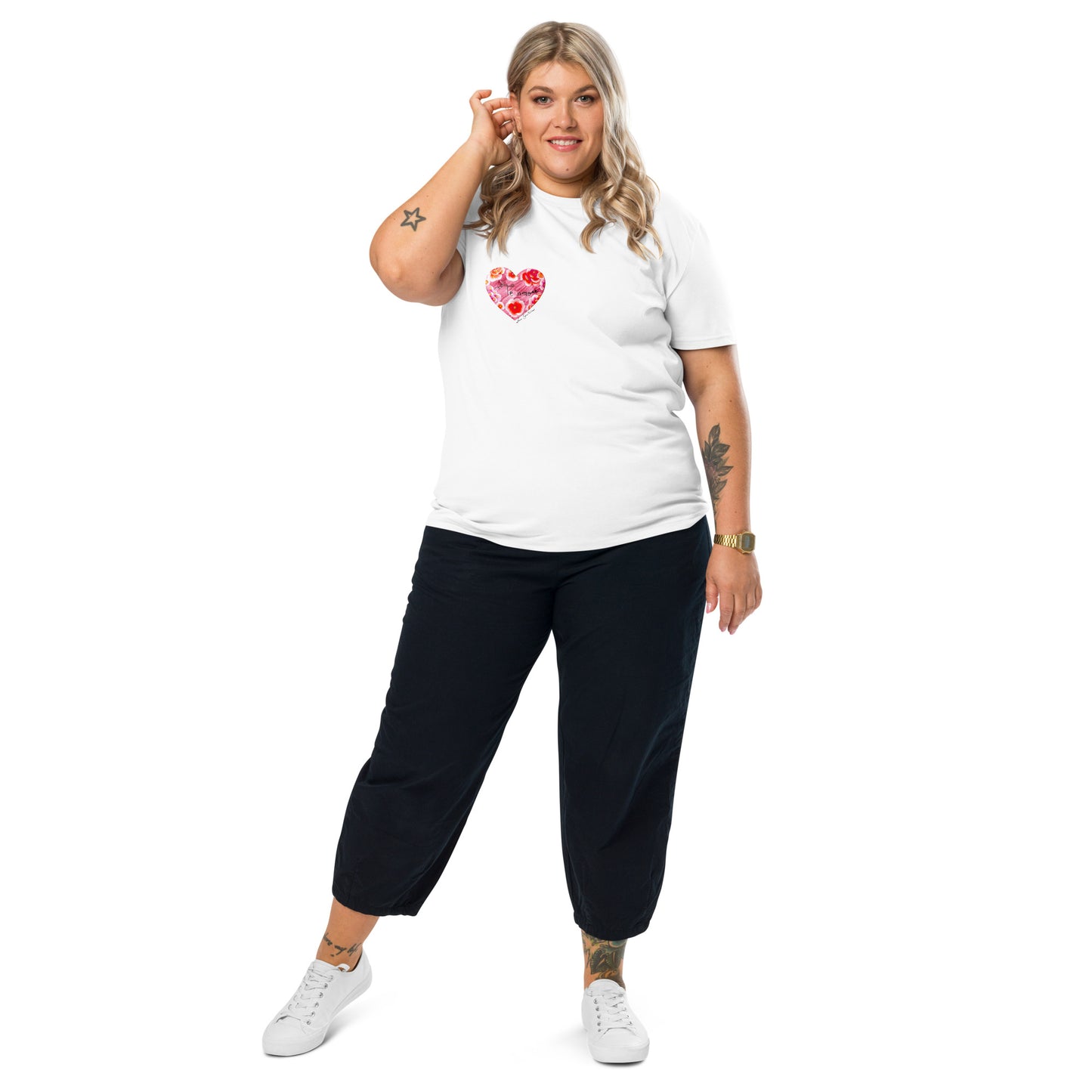 T-shirt unisexe en coton biologique "Te Amo" Design Spring Summer 2025