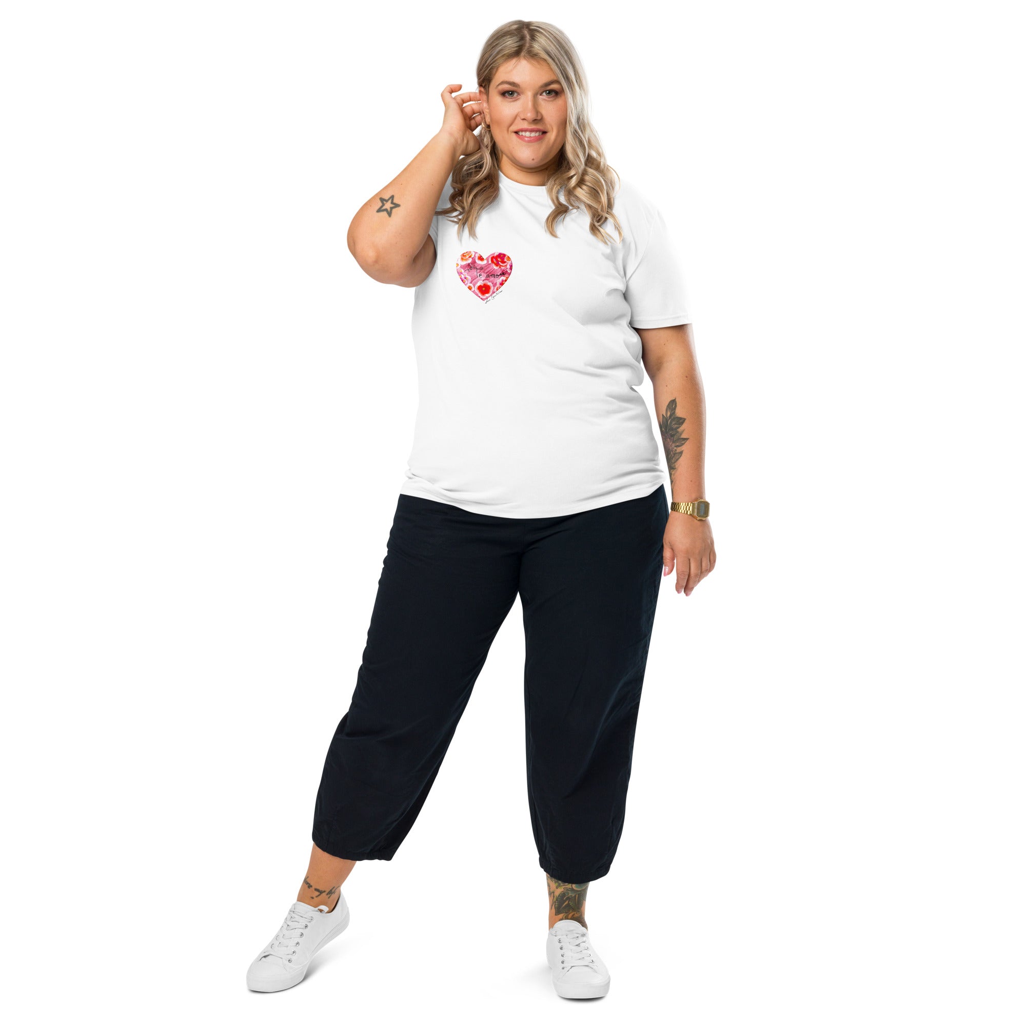 T-shirt unisexe en coton biologique "Te Amo" Design Spring Summer 2025