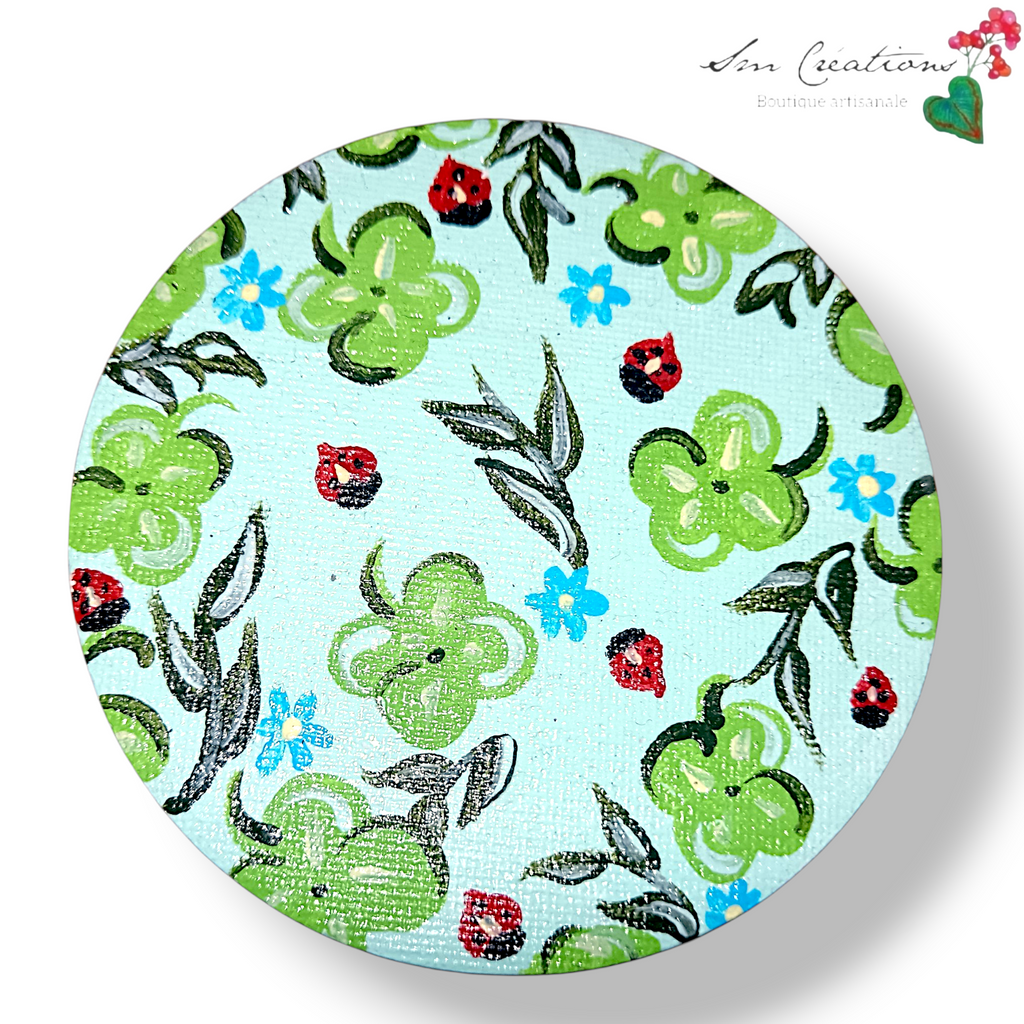 Duo de magnets décoratifs artisanaux – « Évasion Tropicale »