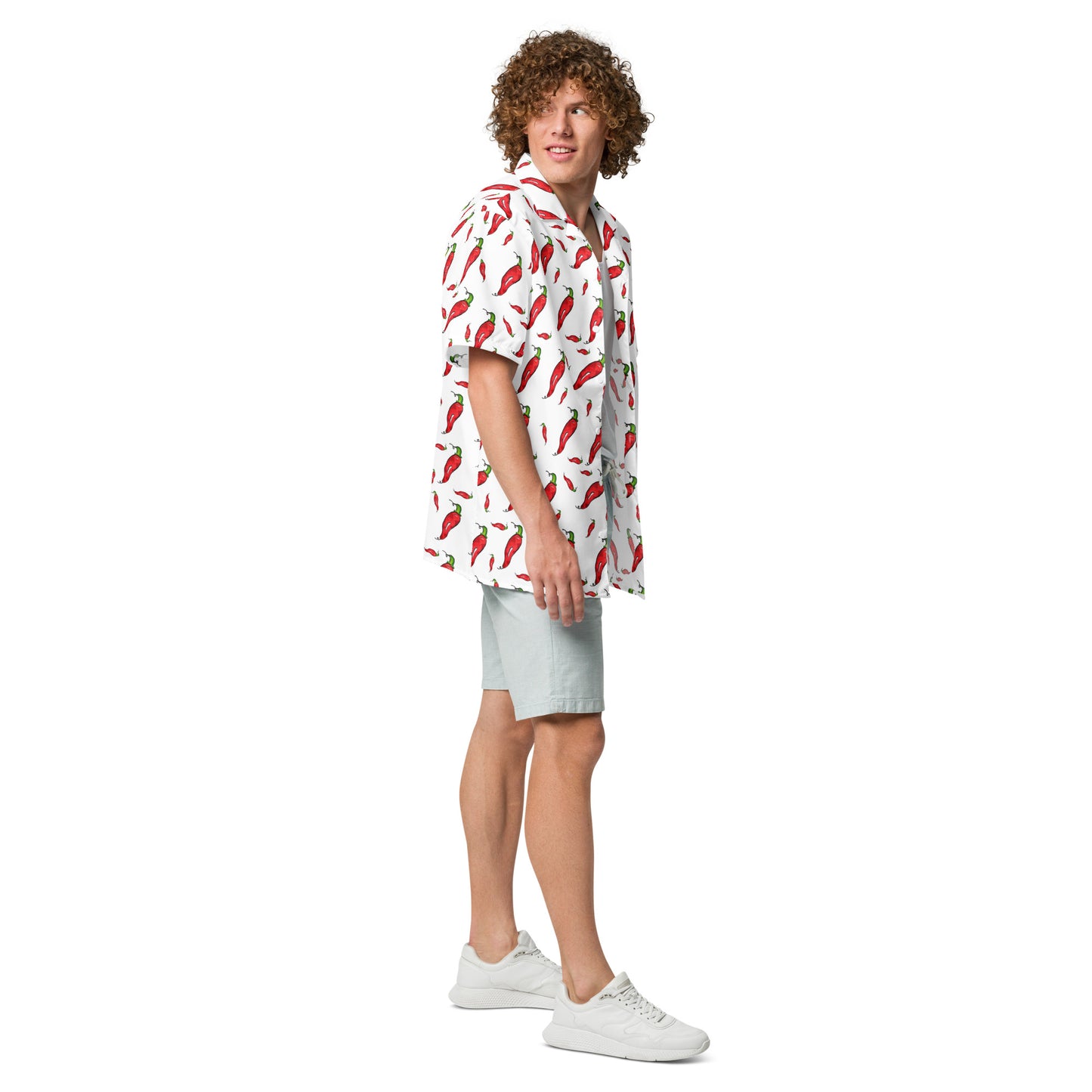 Chemise tendance à boutons unisexe ''Piment'' Printemps Été 2025