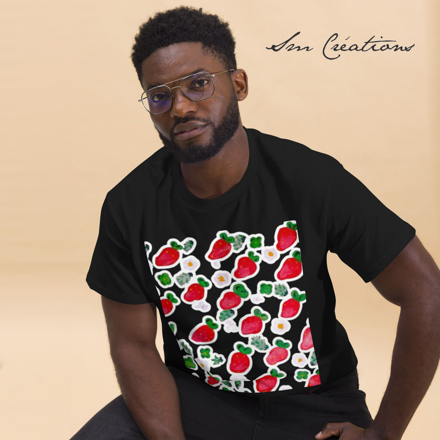 T-shirt classique unisexe Design "Douceur de Printemps" Collection Strawberry - Spring Summer 2025