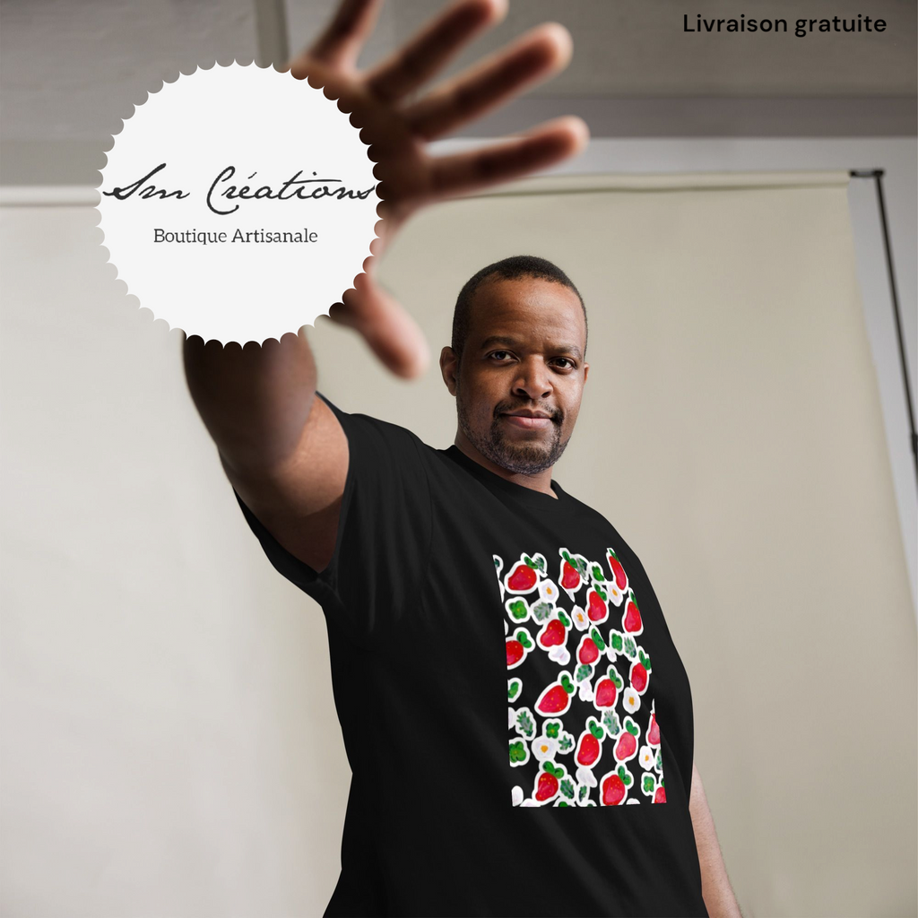T-shirt classique unisexe Design "Douceur de Printemps" Collection Strawberry - Spring Summer 2025