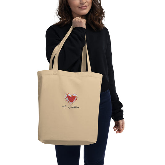 Tote Bag Bio "Petit Coeur Marguerite" Edition Spring Summer 2025 🌿 Econscious