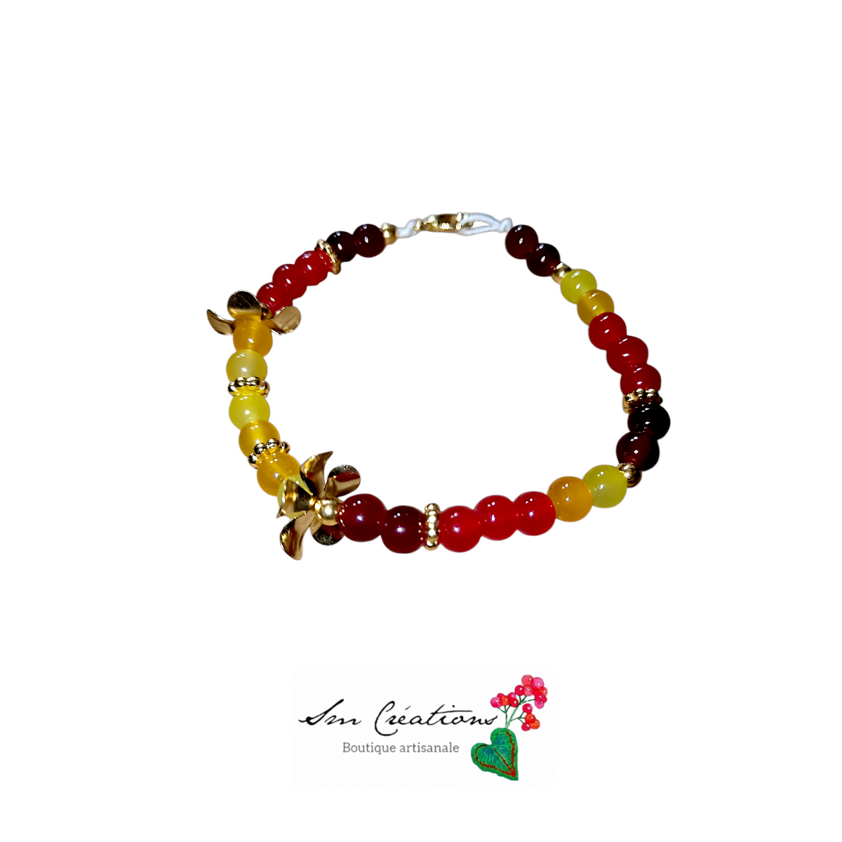 Parure Bracelet Boucle d'oreille ''Le chant du baobab'' Fabrication Unique