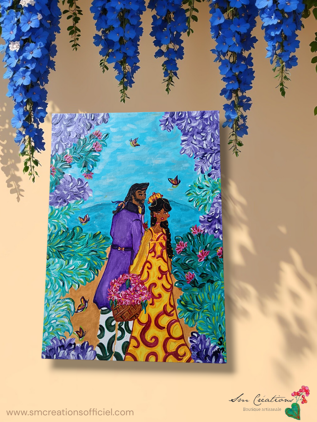 Tableau d'ambiance Art Lover ''Baladi d'amour'' Exemplaire unique signé avec certificat d'authenticité/ Année 2026
