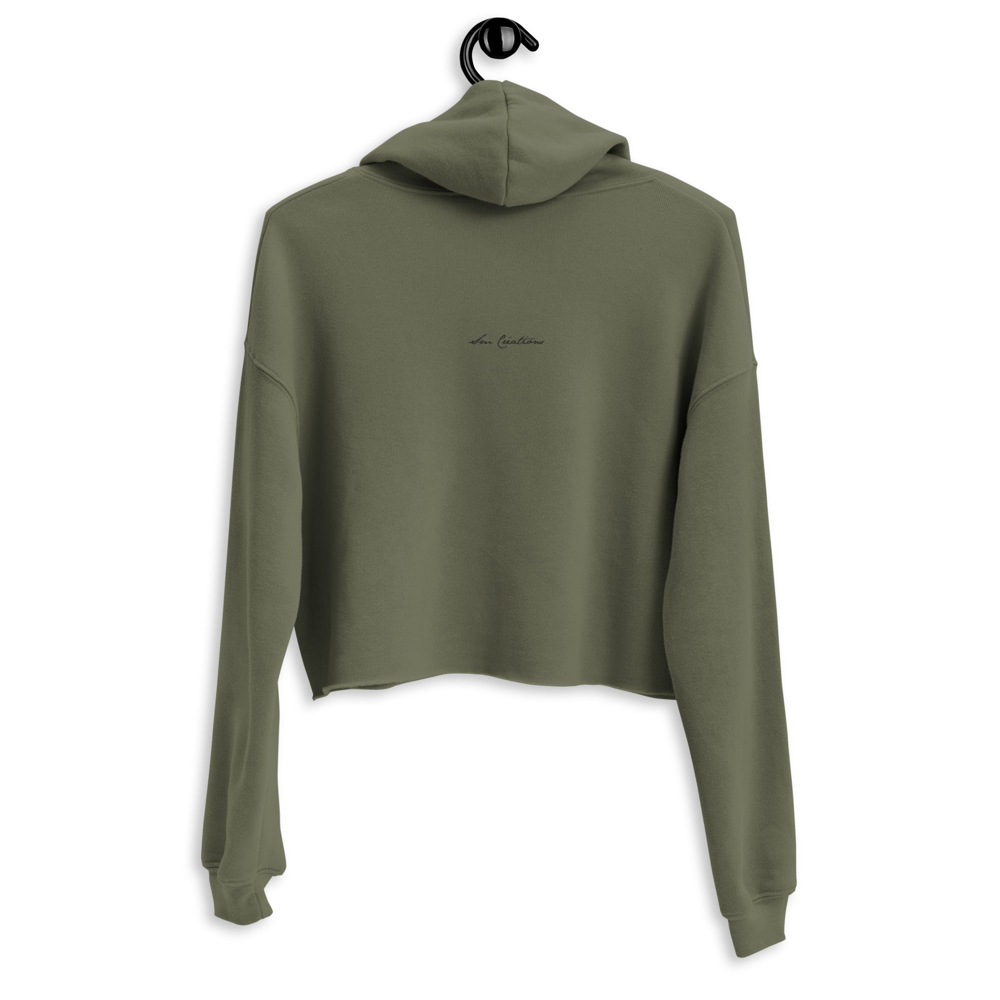 Sweat à Capuche Crop-Top '' 100% Nature'' Design 2025 Coloris Kaki